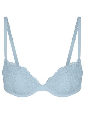 SKIMS Fits Everybody Lace Push-Up Bra Denim